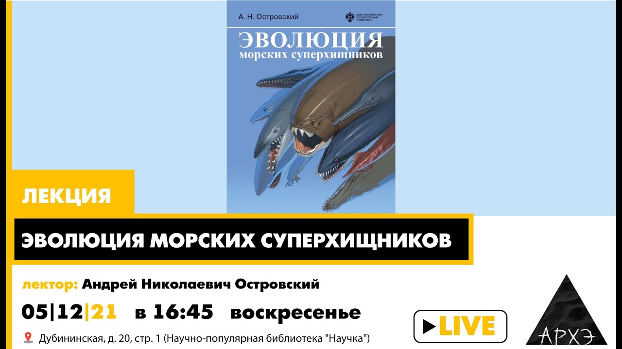 Лекция-презентация Андрея Островского «Эволюция морских суперхищников»