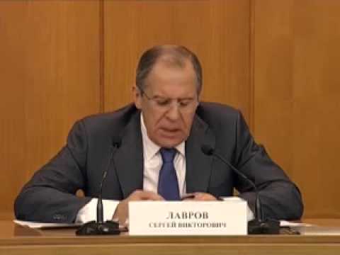 Conférence de presse de M. Lavrov sur le bilan des activités diplomatiques russes en 2013