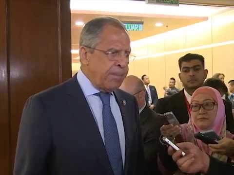 Выход к прессе С.Лаврова «на полях» саммита АСЕАН/ Sergey Lavrov met with Media at ASEAN Summit