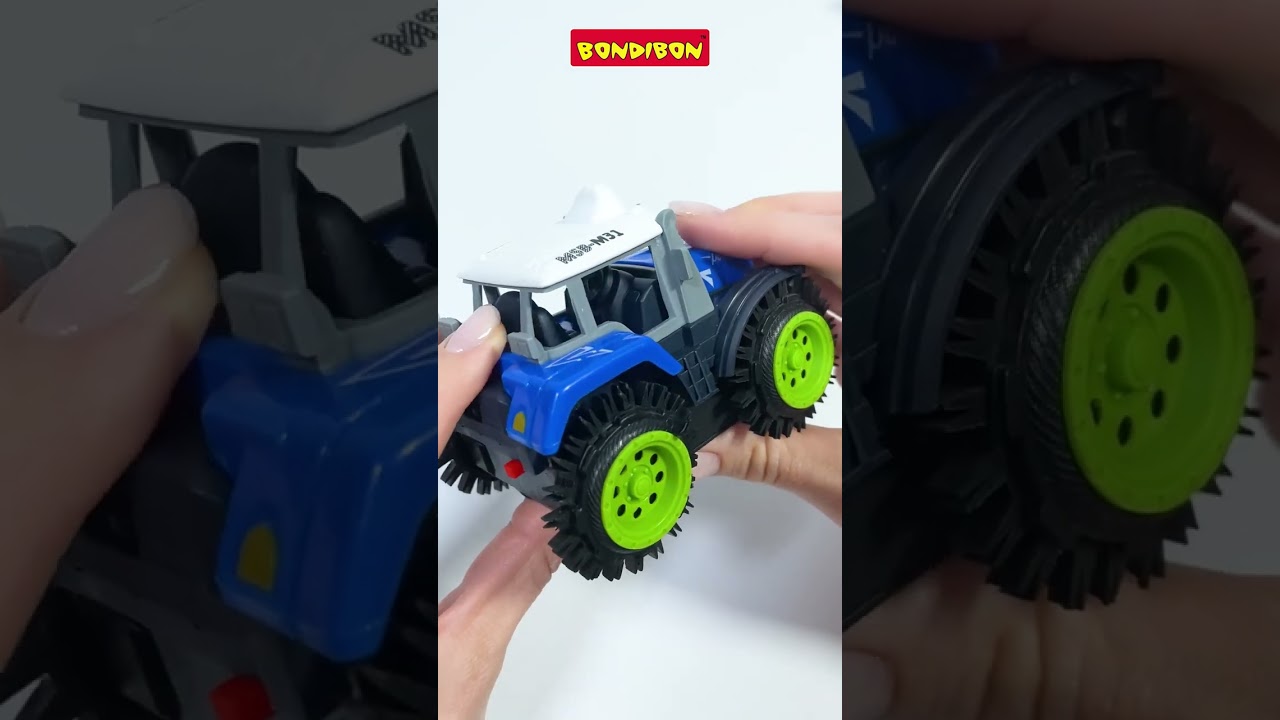 Детская машинка Трактор перевертыш 4WD набор Парк Техники #Shorts,#bondibon,#длядетей,#развивающая