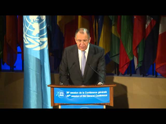 Sergey Lavrov at the 38th UNESCO General Conference│С.В.Лавров на 38й Генеральной конференции ЮНЕСКО