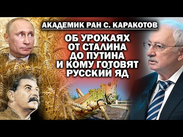 Академик С.Каракотов об урожаях при Сталине и Путине, и кому готовят русский яд  /  #АНДРЕЙУГЛАНОВ